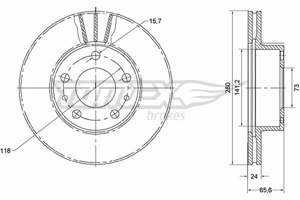 Brzdový kotouč TOMEX Brakes